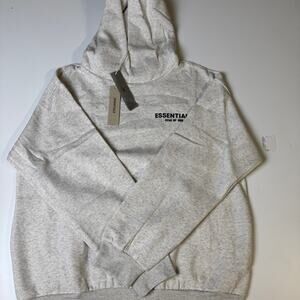 Fear of God Essentials Hoodie Light Gray Pullover Mens Womens Unisex
